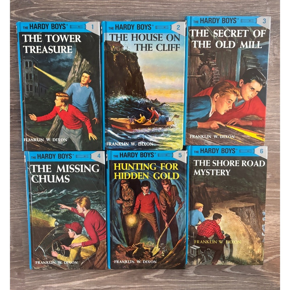 Hardy Boys Mystery Stories Books 1-6 Set Franklin W Dixon Grosset & Dunlap